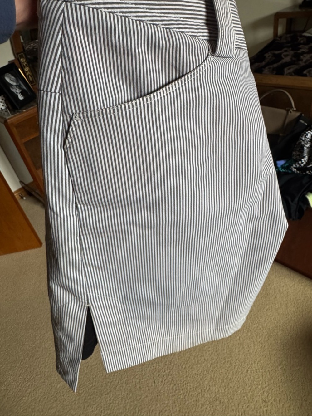 Vintage callaway Golf Striped Women’s Shorts Skort - White & Black - Picture 6 of 10